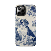 Blue Toile Beagle Country Scenic Tough Phone Case LavenderCeleste