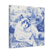 Ragdoll Toile Matte Canvas Art Print LavenderCeleste