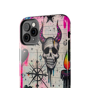 Skull Occult Neon Drip Pastel Goth Tough Phone Case LavenderCeleste