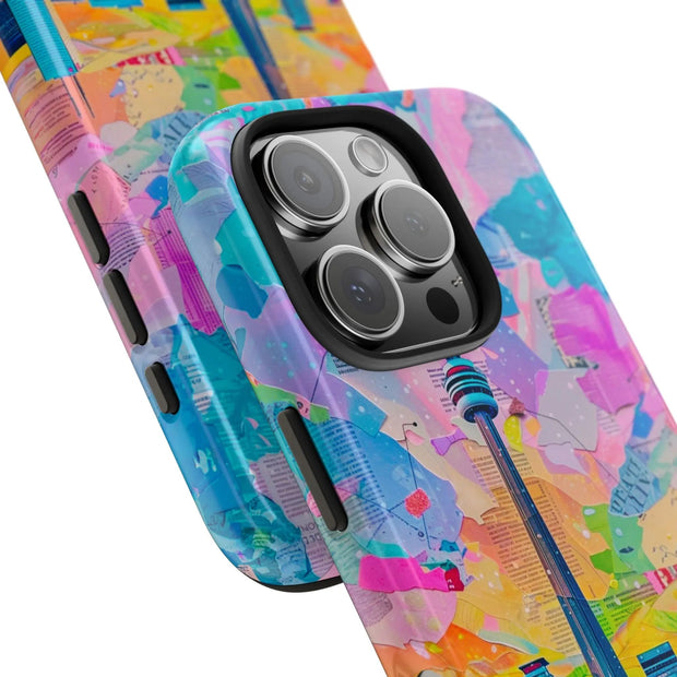 Toronto Pop Art Collage Skyline Tough Phone Case LavenderCeleste