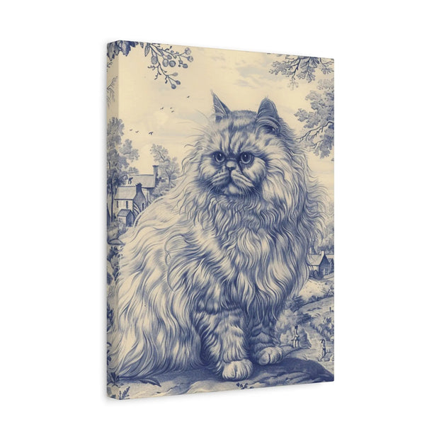 Persian Cat Canvas by Jouy Matte Canvas Art LavenderCeleste