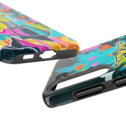 Rio de Janeiro Neon Pop Art Tough Phone Case LavenderCeleste