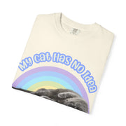 My Cat Has No Idea We Live In a Hellscape Comfort Colors Tee – Sarcastic Cat Lover Shirt Printify