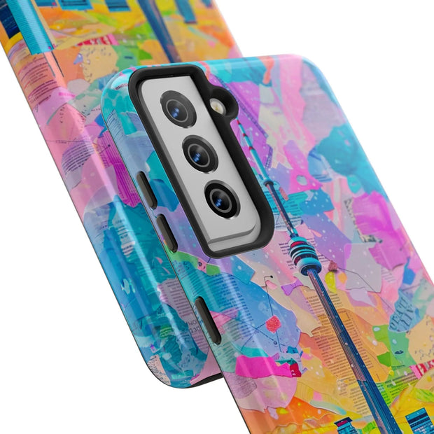 Toronto Pop Art Collage Skyline Tough Phone Case LavenderCeleste