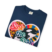 Sink the Rich Retro Orca Activist Comfort Colors Tee LavenderCeleste