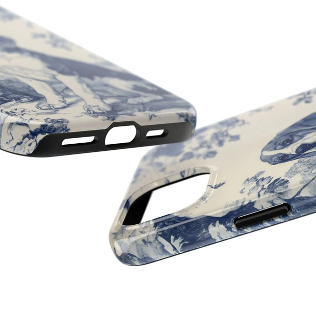 Blue Toile Beagle Country Scenic Tough Phone Case LavenderCeleste