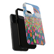 Rainbow Tulip Field Tough Phone Case LavenderCeleste