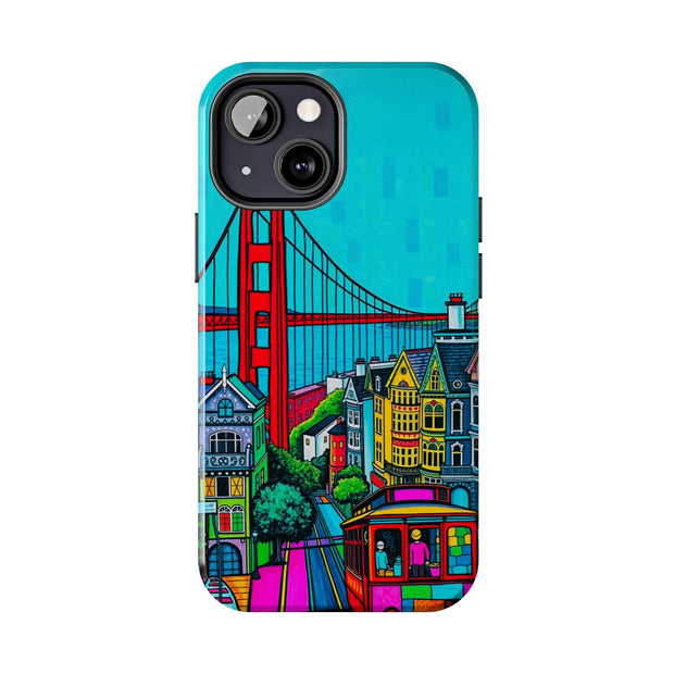 San Francisco Pop Art Colorful City Tough Phone Case LavenderCeleste