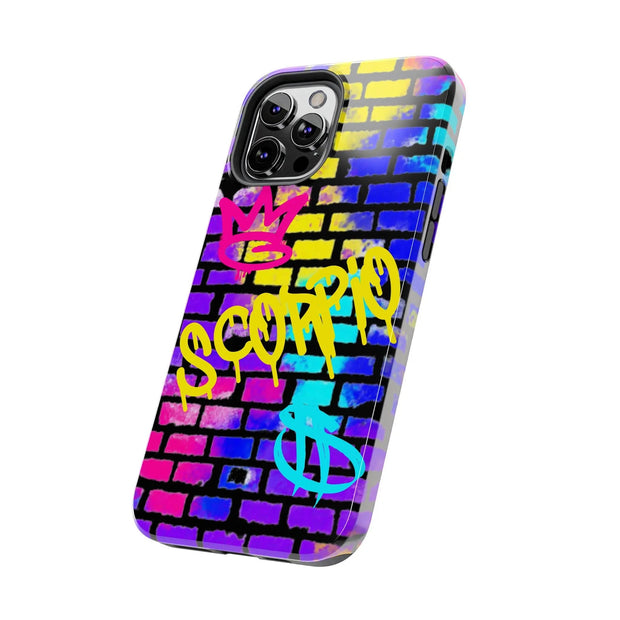 Scorpio Graffiti Wall Zodiac Tough Phone Case LavenderCeleste