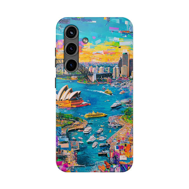 Sydney Collage Skyline Art Tough Phone Case LavenderCeleste