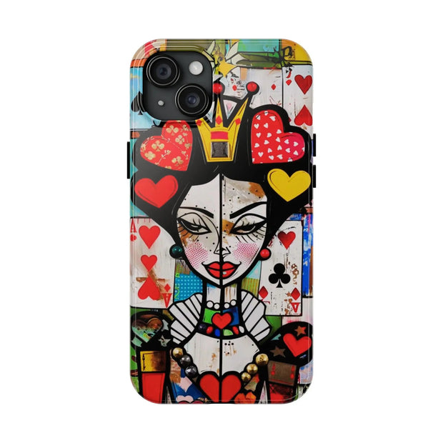 Queen of Hearts Pop Art Tough Phone Case LavenderCeleste