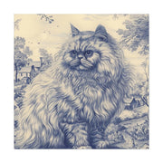 Persian Cat Canvas by Jouy Matte Canvas Art LavenderCeleste