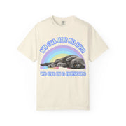 My Cat Has No Idea We Live In a Hellscape Comfort Colors Tee – Sarcastic Cat Lover Shirt Printify