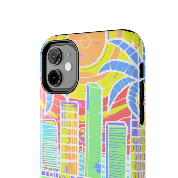 South Beach Miami Mosaic Art Tough Phone Case LavenderCeleste