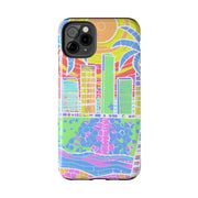 South Beach Miami Mosaic Art Tough Phone Case LavenderCeleste