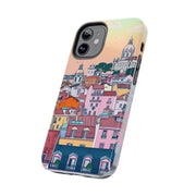 Lisbon Portugal Tough Phone Case – Pastel City Skyline Aesthetic