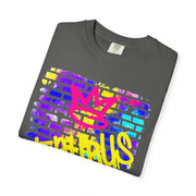 Taurus Graffiti Crown Street Art Comfort Colors Tee LavenderCeleste