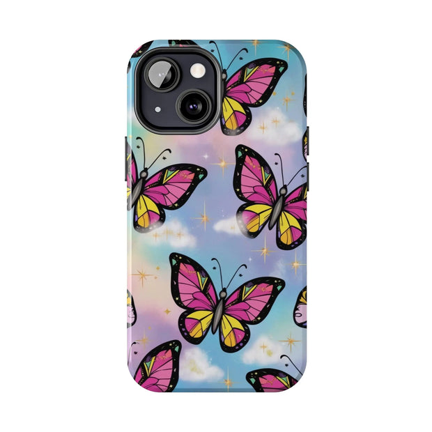 Retro Pop Art Butterfly Sky Tough Phone Case