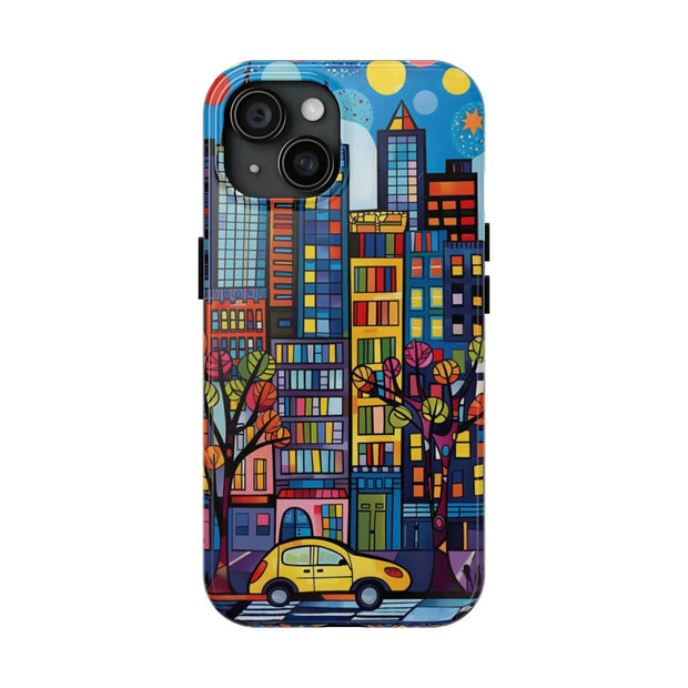 Upper Eastside NYC Pop Art Tough Phone Case LavenderCeleste