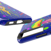 Vibrant Neon Jellyfish Cosmic Sea Tough Phone Case