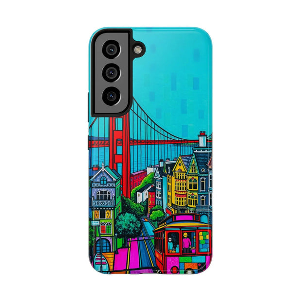 San Francisco Pop Art Colorful City Tough Phone Case LavenderCeleste