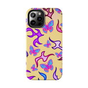 Y2K Butterfly Flames Retro Tough Phone Case LavenderCeleste