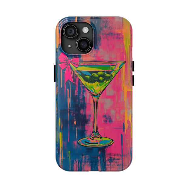 Neon Martini Pop Art Tough Phone Case Printify