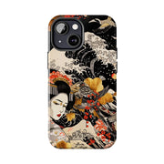Golden Geisha Wave Japanese Art Tough Phone Case