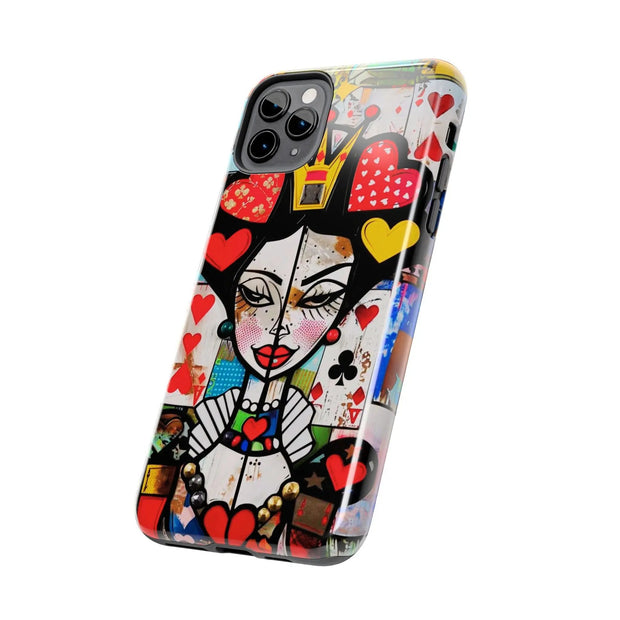 Queen of Hearts Pop Art Tough Phone Case LavenderCeleste