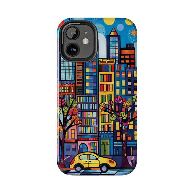 Upper Eastside NYC Pop Art Tough Phone Case LavenderCeleste