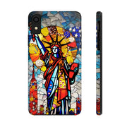 Statue of Liberty Mosaic Art Tough Phone Case LavenderCeleste