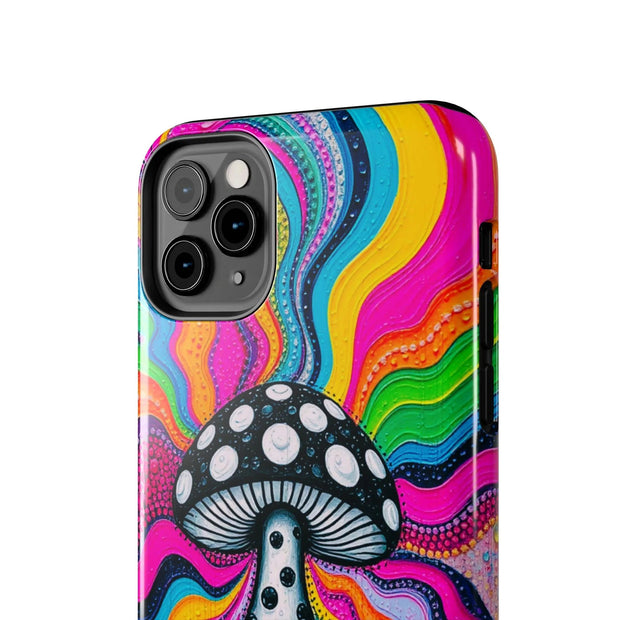 Psychedelic Rainbow Mushroom Art – Trippy Tough Case Printify