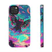 Mothman Tough Phone Case – Psychedelic Neon Cryptid Aesthetic - LavenderCeleste