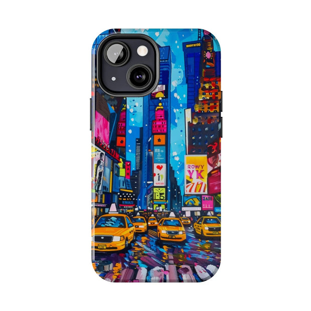 Times Square NYC Pop Art Tough Phone Case LavenderCeleste