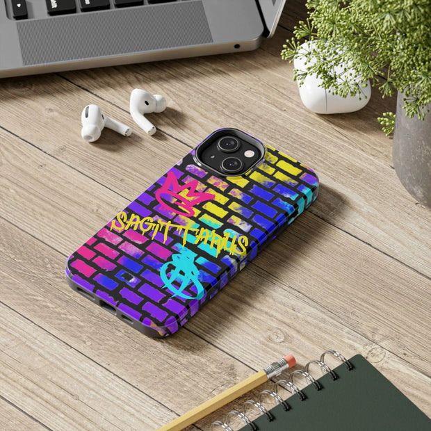 Sagittarius Graffiti Wall Zodiac Tough Phone Case LavenderCeleste