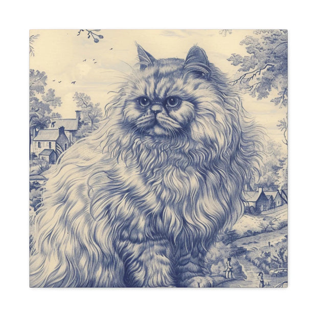 Persian Cat Canvas by Jouy Matte Canvas Art LavenderCeleste
