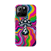 Psychedelic Rainbow Mushroom Art – Trippy Tough Case Printify