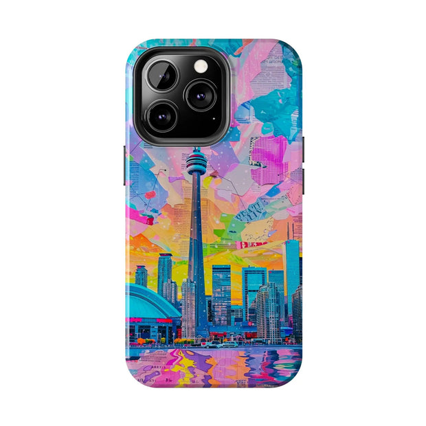 Toronto Pop Art Collage Skyline Tough Phone Case LavenderCeleste