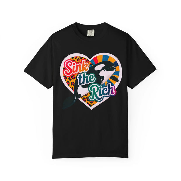 Sink the Rich Retro Orca Activist Comfort Colors Tee LavenderCeleste