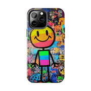 Rainbow Graffiti Smiley Tough Phone Case LavenderCeleste