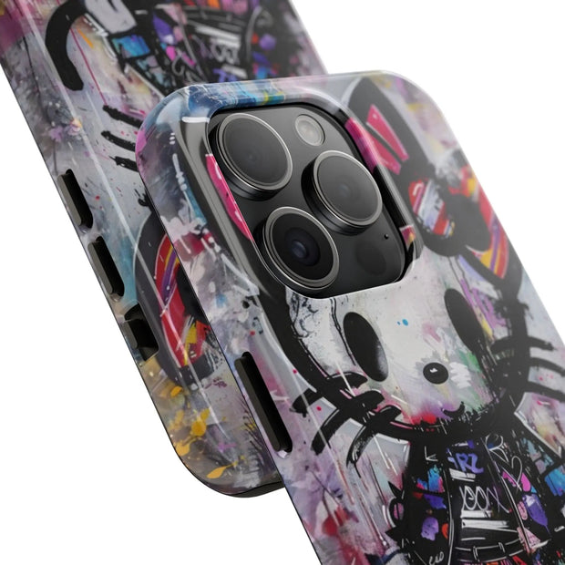 Goth Street Cat Pop Art Graffiti Tough Phone Case LavenderCeleste