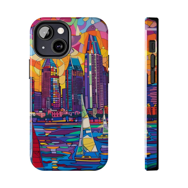 San Diego Skyline Pop Art Tough Phone Case LavenderCeleste