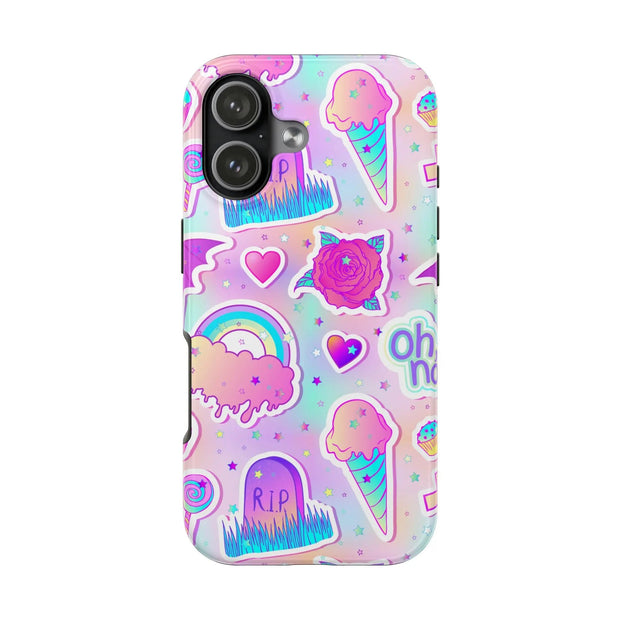 Pastel Goth Kawaii Graveyard Tough Phone Case LavenderCeleste