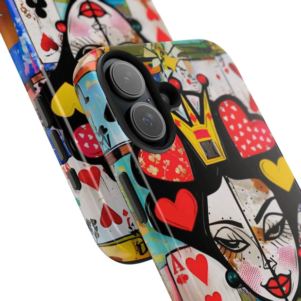 Queen of Hearts Pop Art Tough Phone Case LavenderCeleste