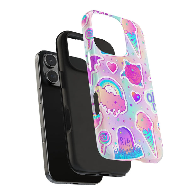 Pastel Goth Kawaii Graveyard Tough Phone Case LavenderCeleste