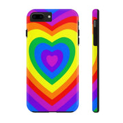 Pride Rainbow Heart Tough Phone Case LavenderCeleste