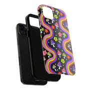 Groovy Mushroom Rainbow Tough Phone Case LavenderCeleste