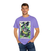 The Shit Stirrer Witch Skeleton Comfort Colors Tee LavenderCeleste