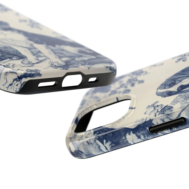 Blue Toile Beagle Country Scenic Tough Phone Case LavenderCeleste