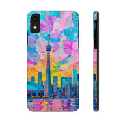 Toronto Pop Art Collage Skyline Tough Phone Case LavenderCeleste